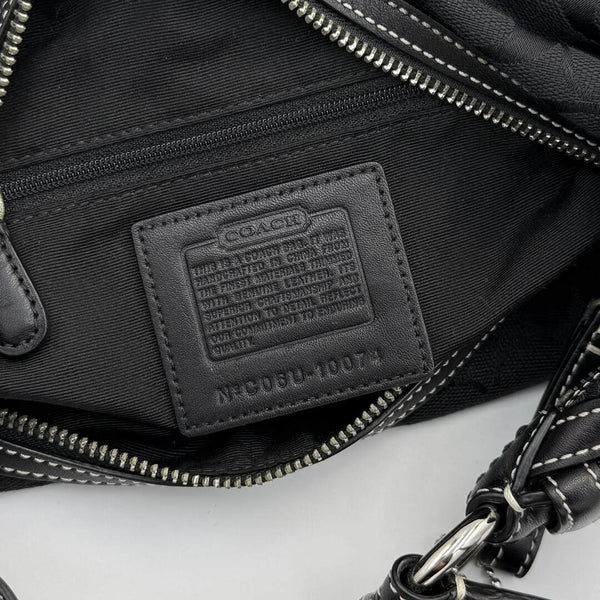 Coach Signature Croissant Black Shoulder Bag