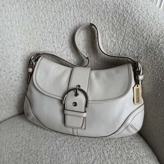 Coach Soho Leather White Shoulder Bag