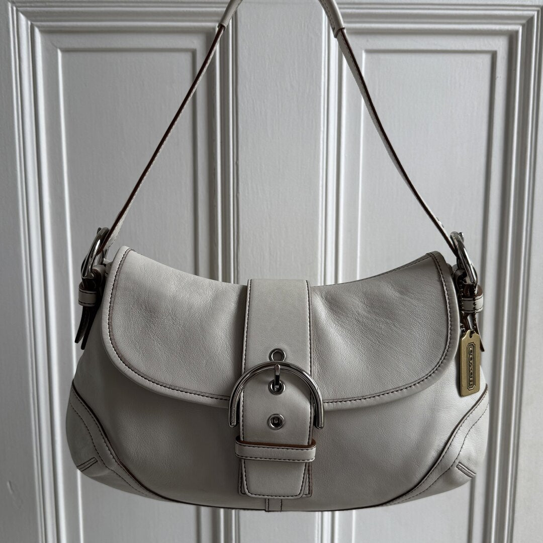 Coach Soho Leather White Shoulder Bag