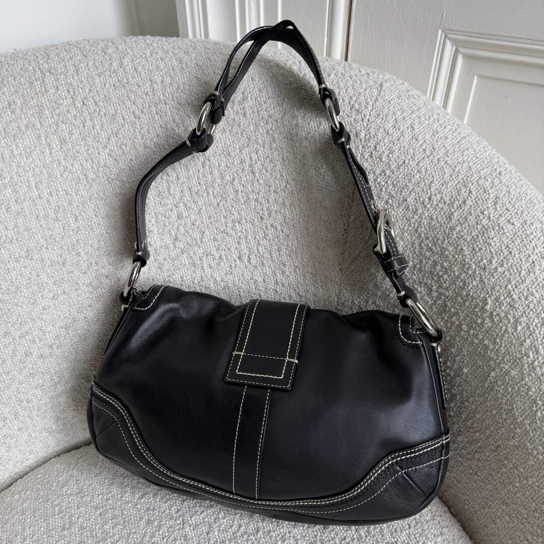 Coach Soho Leather Black Shoulder Bag