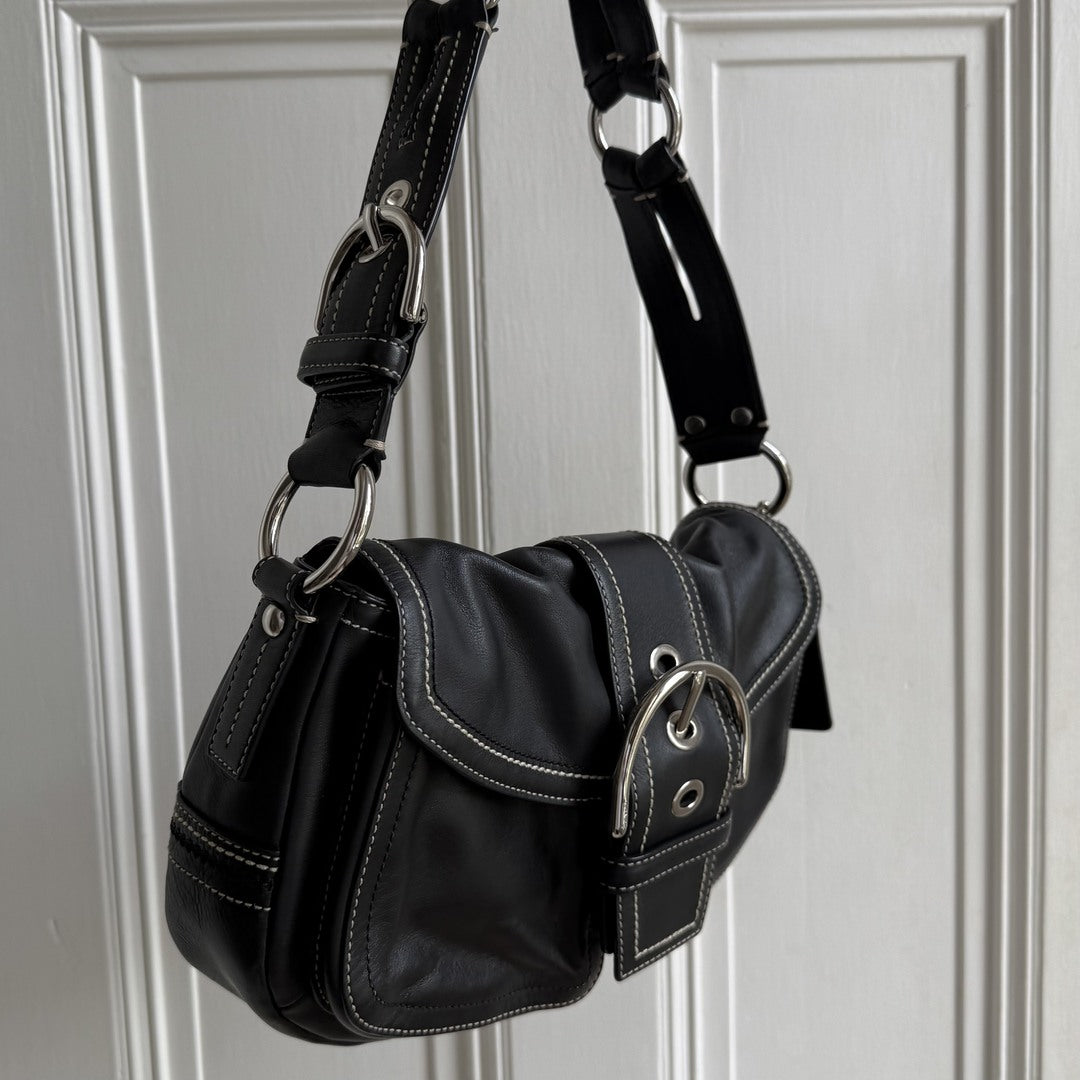 Coach Soho Leather Black Shoulder Bag