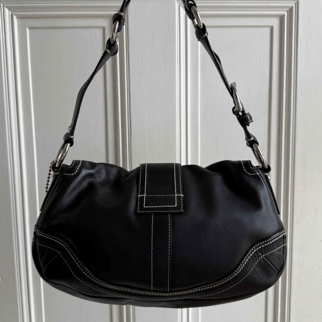 Coach Soho Leather Black Shoulder Bag