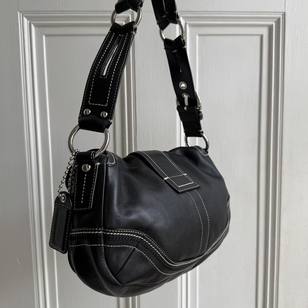Coach Soho Leather Black Shoulder Bag