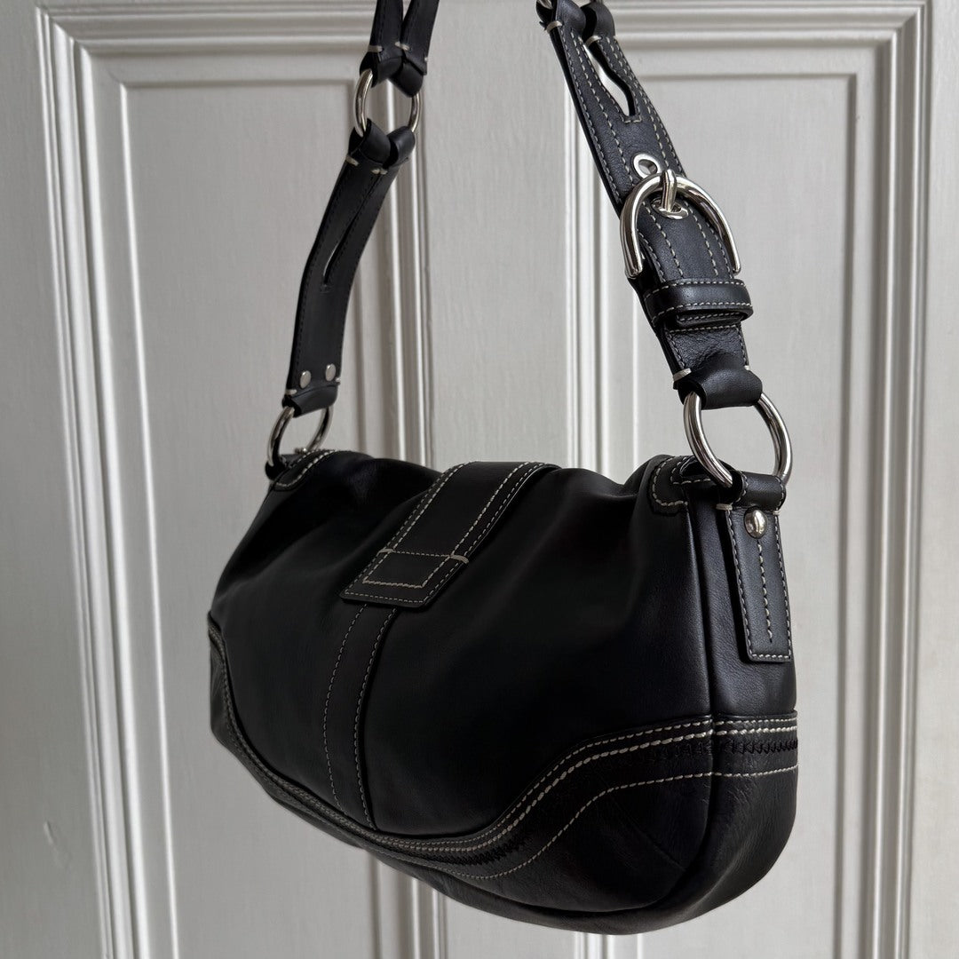 Coach Soho Leather Black Shoulder Bag