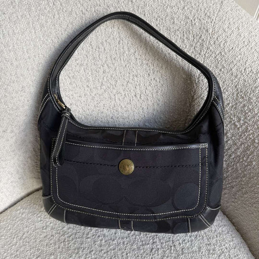 Coach Signature Black Shoulder Bag