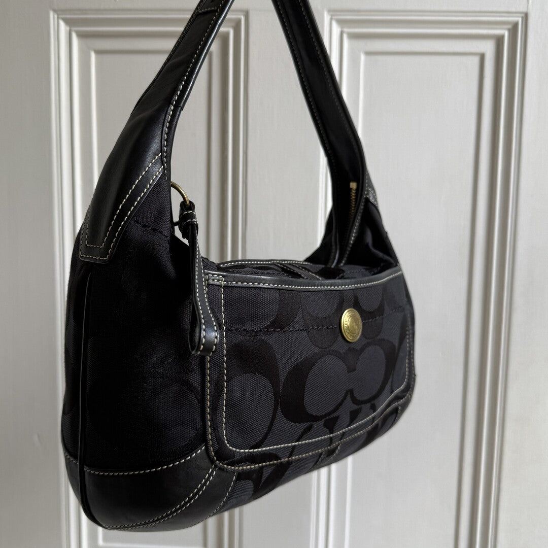 Coach Signature Black Shoulder Bag