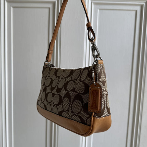 Coach Signature Demi Tan Shoulder Bag