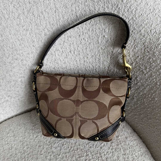 Coach Signature Studded Black Mini Handbag