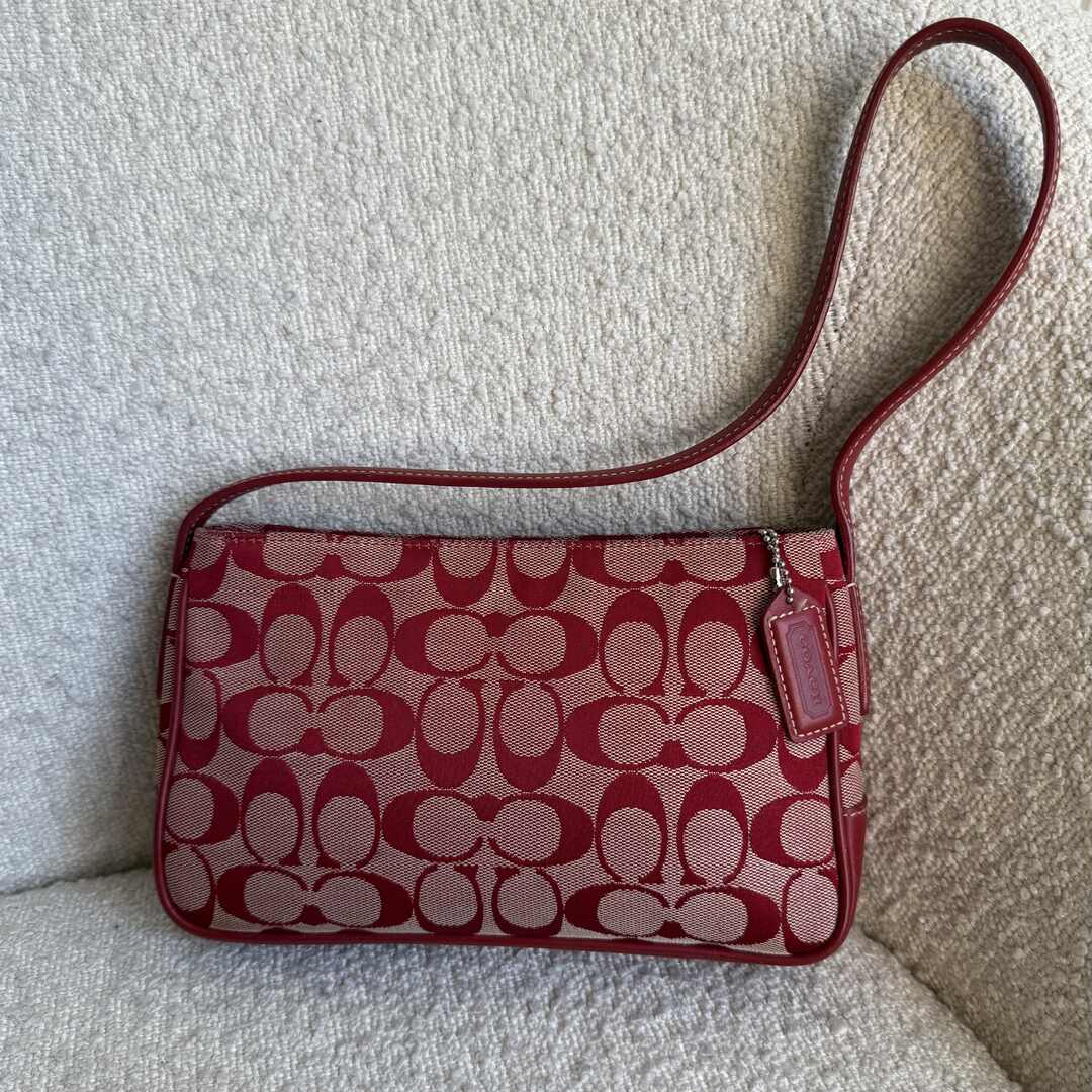 Coach Signature Red Shoulder Bag