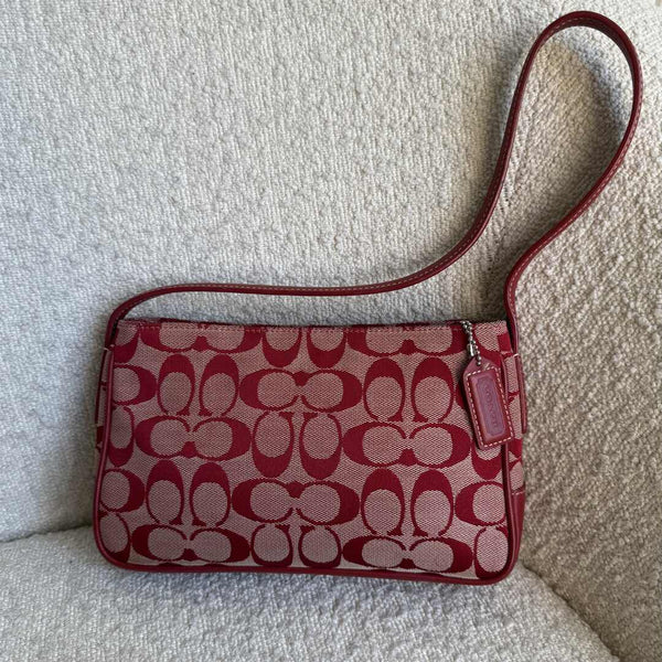 Coach Signature Red Shoulder Bag