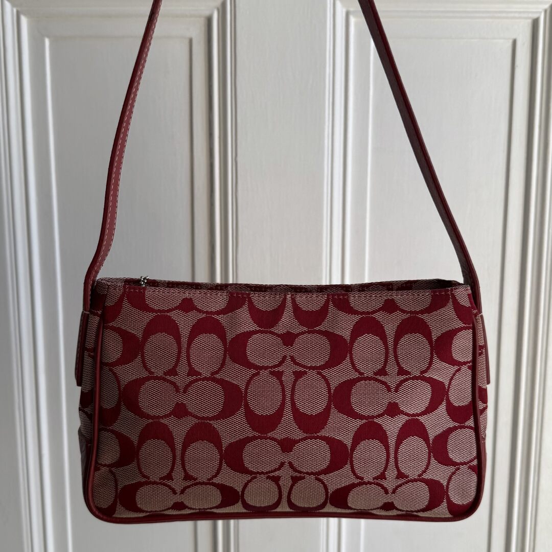 Coach Signature Red Shoulder Bag