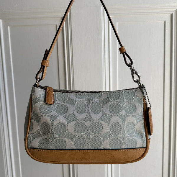Coach Signature Demi Blue Shoulder Bag