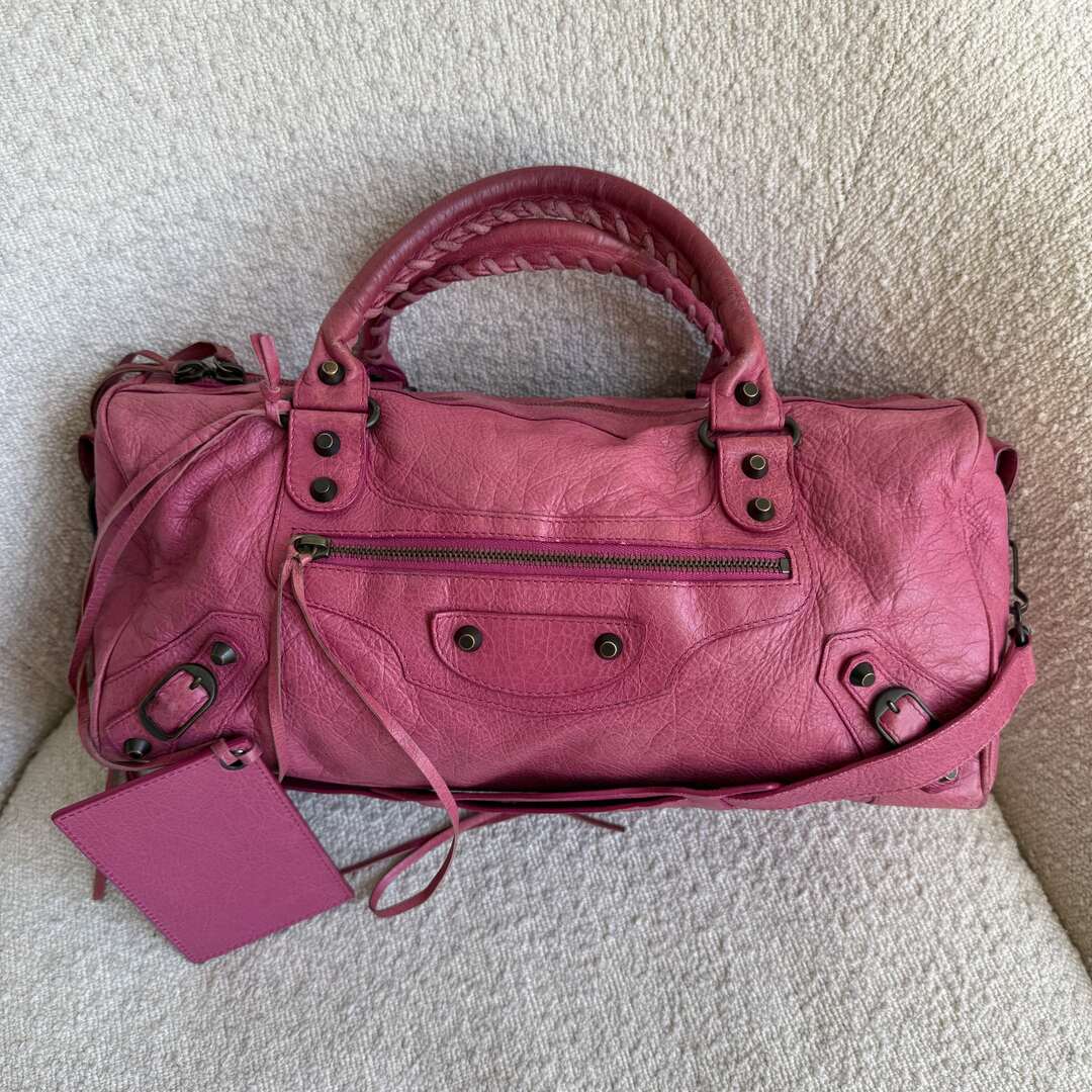2003 Balenciaga The Twiggy Pink Leather Handbag