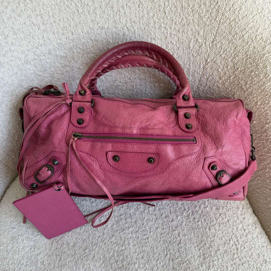 2003 Balenciaga The Twiggy Pink Leather Handbag