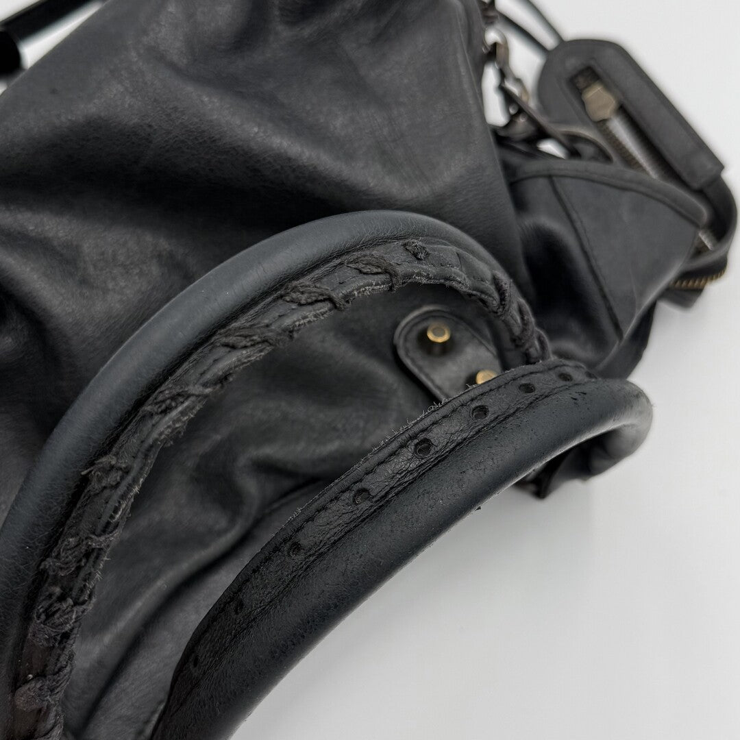 2010 Balenciaga City Leather Black Handbag