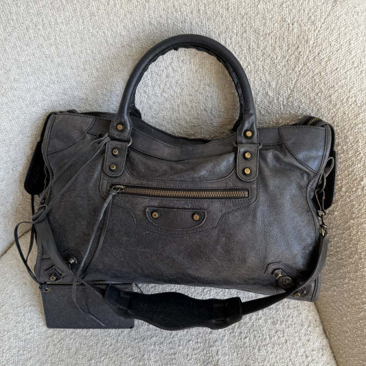 2010 Balenciaga City Leather Black Handbag