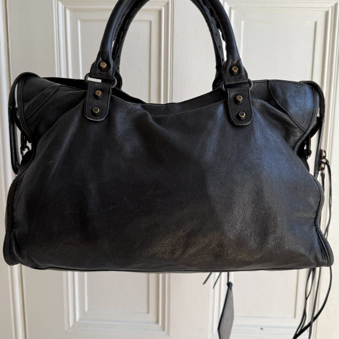 2010 Balenciaga City Leather Black Handbag
