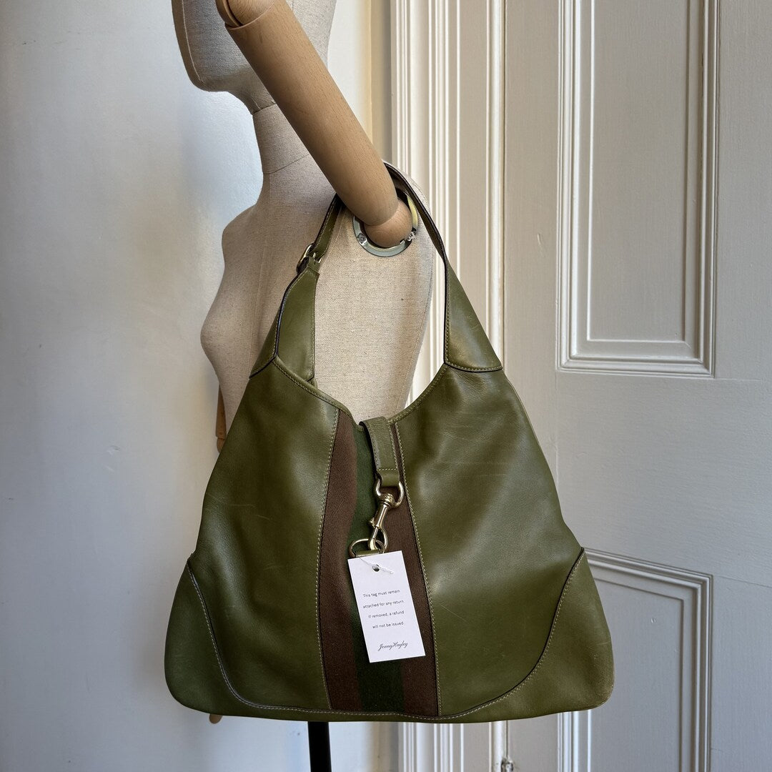 Gucci Jackie Leather Green Shoulder Bag
