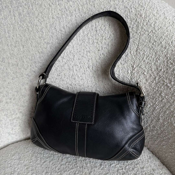 Coach Mini Soho Leather Black Shoulder Bag