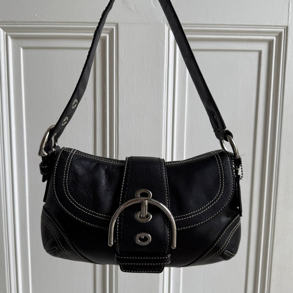 Coach Mini Soho Leather Black Shoulder Bag