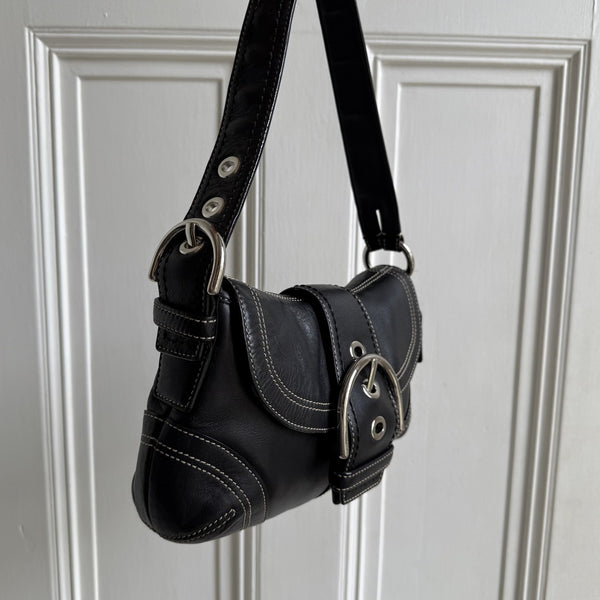 Coach Mini Soho Leather Black Shoulder Bag
