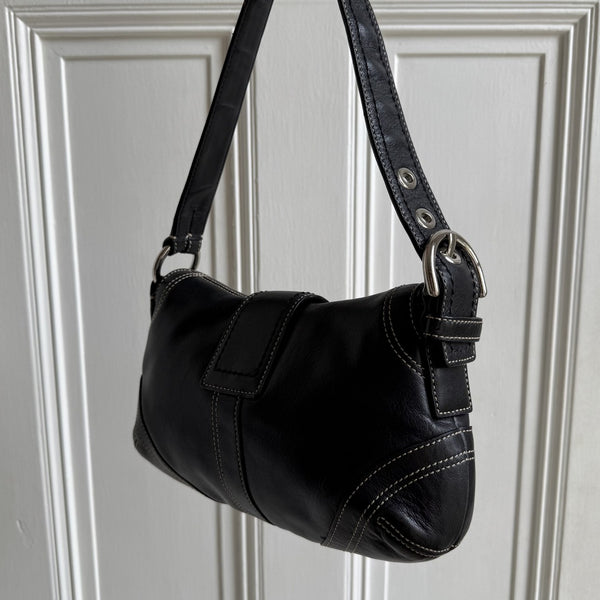 Coach Mini Soho Leather Black Shoulder Bag