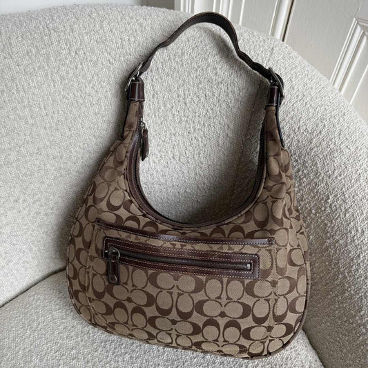 Coach Signature Brown Shoulder Bag