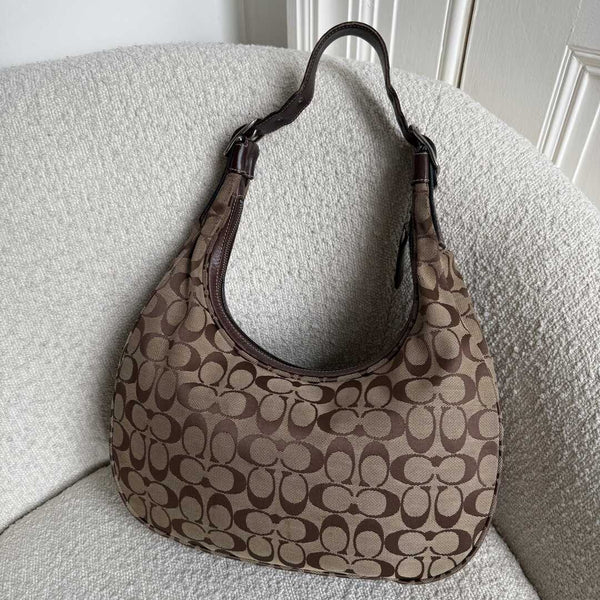 Coach Signature Brown Shoulder Bag