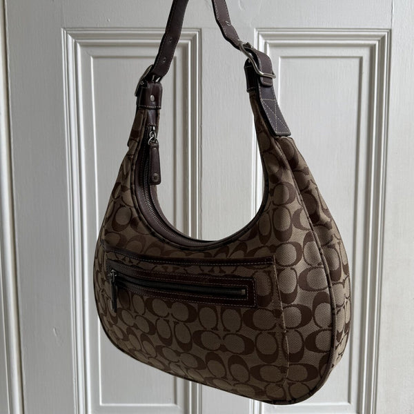 Coach Signature Brown Shoulder Bag