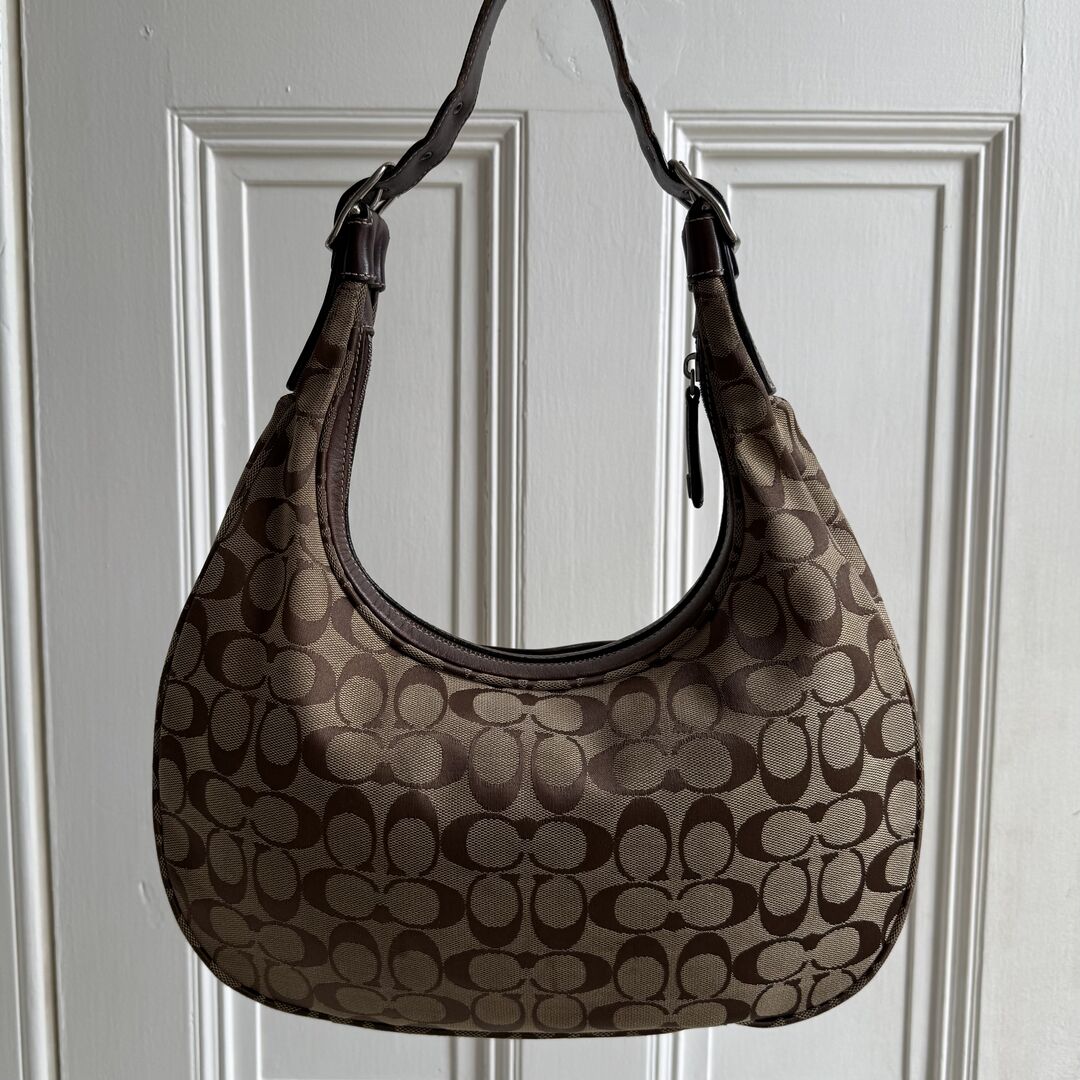 Coach Signature Brown Shoulder Bag