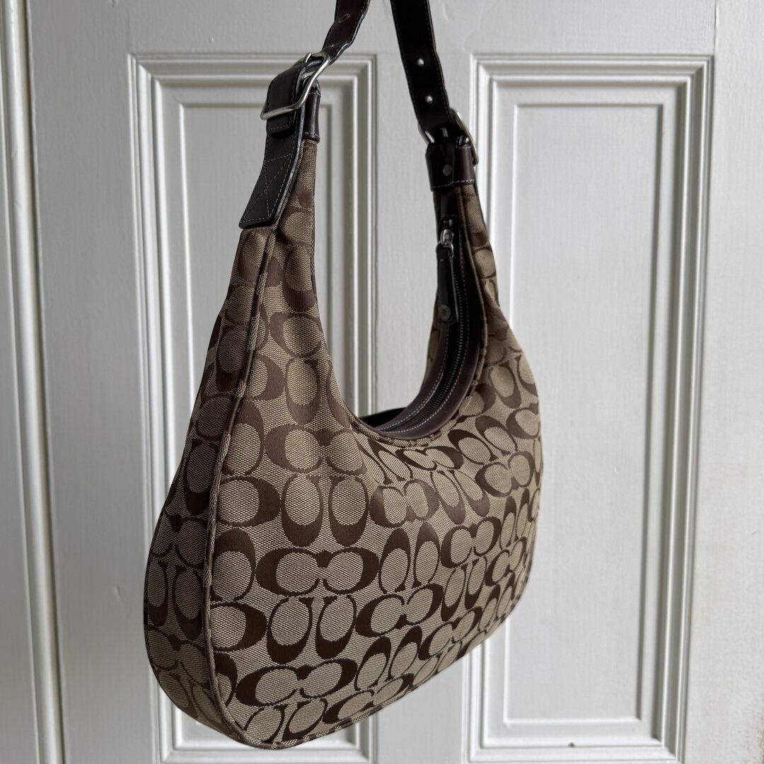 Coach Signature Brown Shoulder Bag
