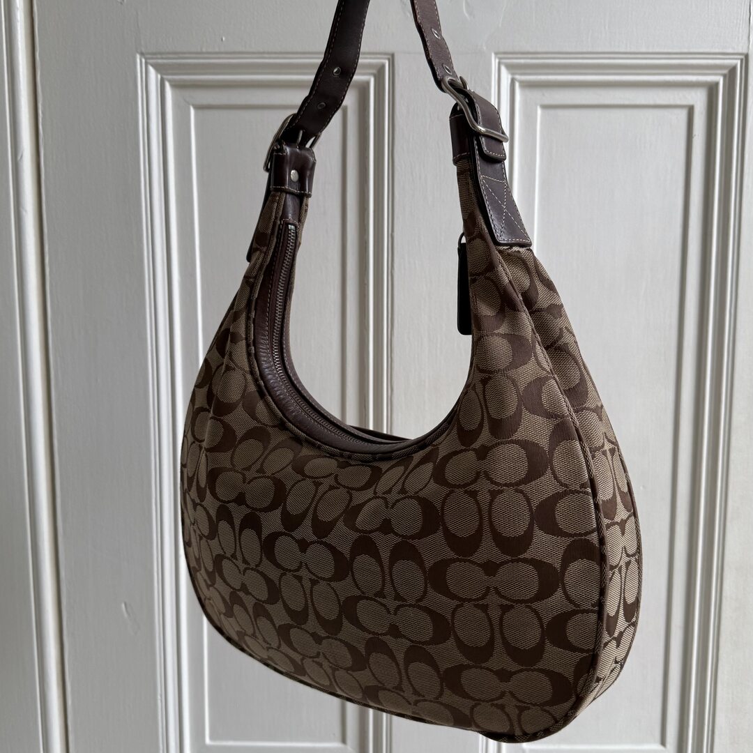 Coach Signature Brown Shoulder Bag