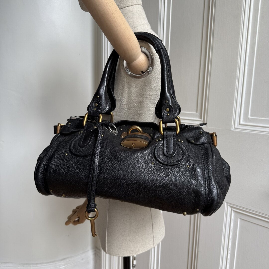 Chloe Paddington Leather Black Handbag