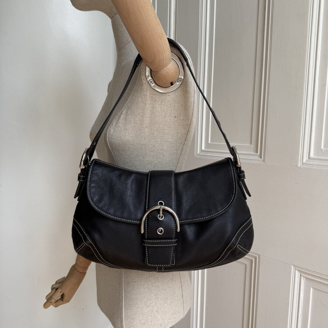 Coach Soho Leather Black Shoulder Bag