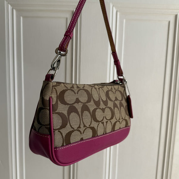Coach Signature Demi Pink Shoulder Bag