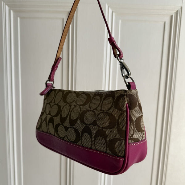 Coach Signature Demi Pink Shoulder Bag