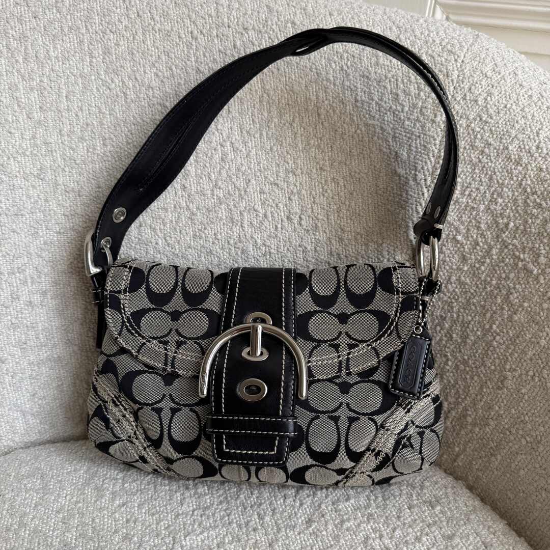 Coach Signature Mini Soho Black Shoulder Bag