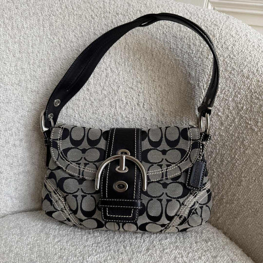 Coach Signature Mini Soho Black Shoulder Bag