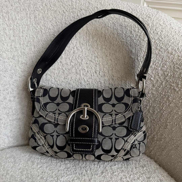 Coach Signature Mini Soho Black Shoulder Bag