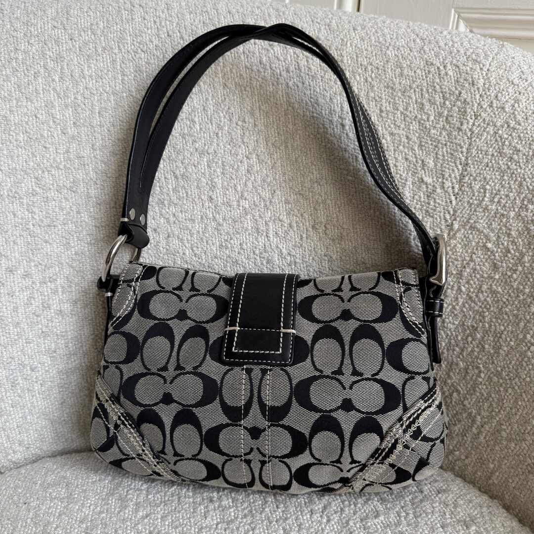 Coach Signature Mini Soho Black Shoulder Bag
