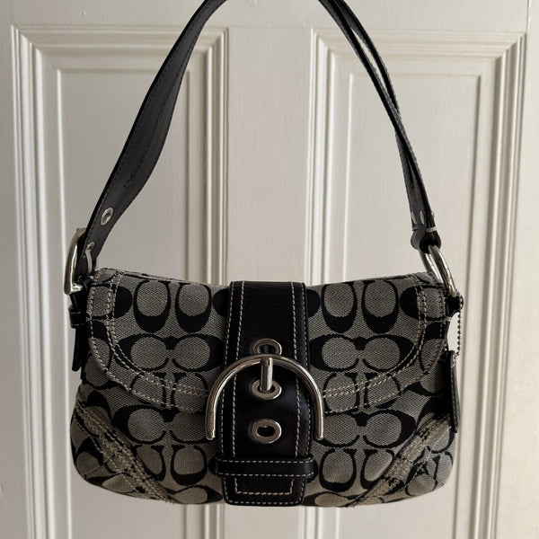 Coach Signature Mini Soho Black Shoulder Bag