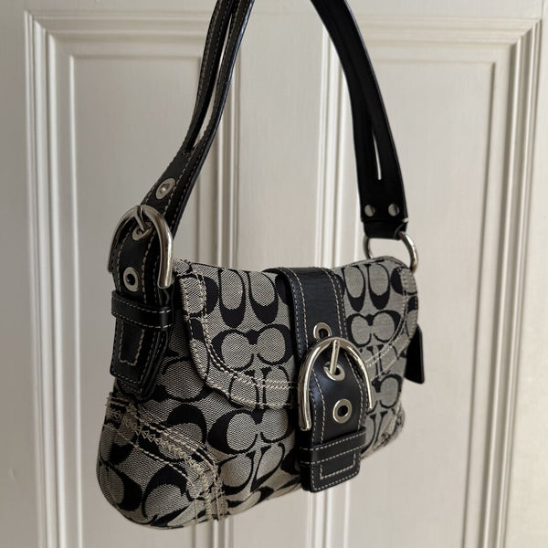 Coach Signature Mini Soho Black Shoulder Bag