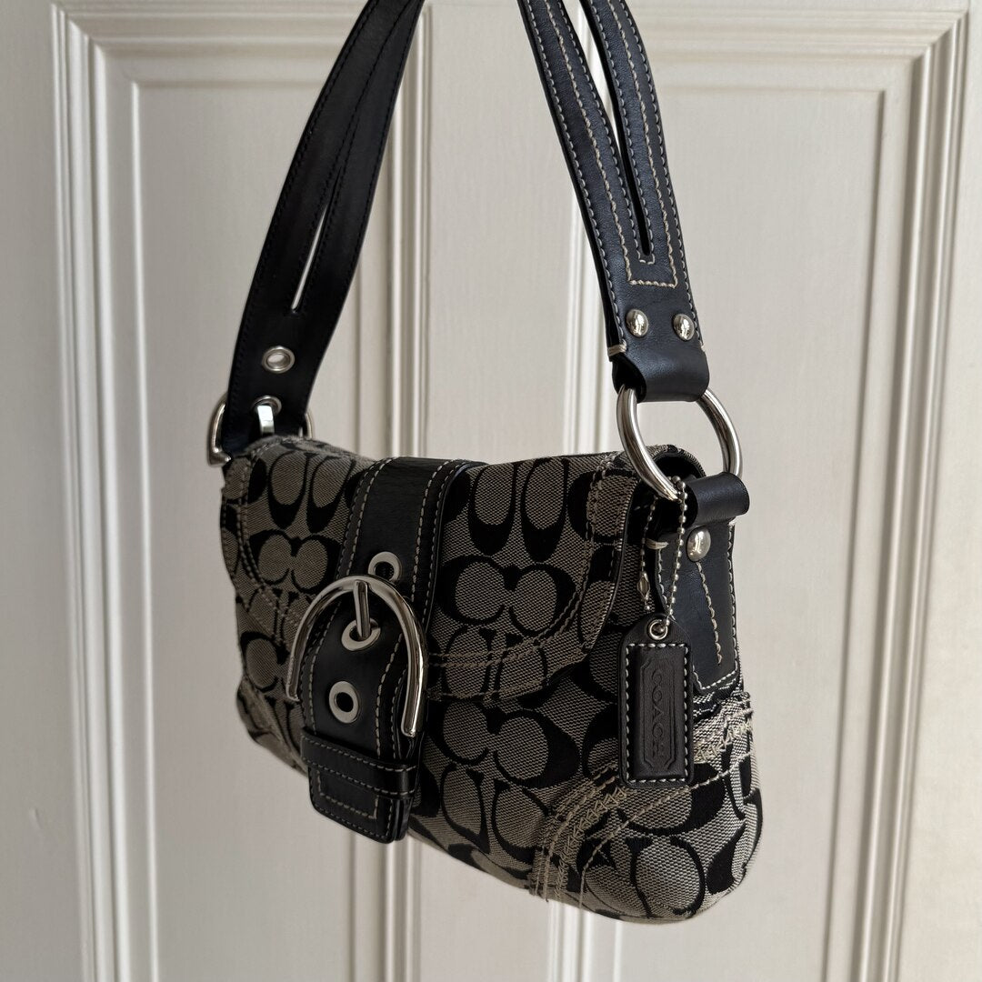 Coach Signature Mini Soho Black Shoulder Bag