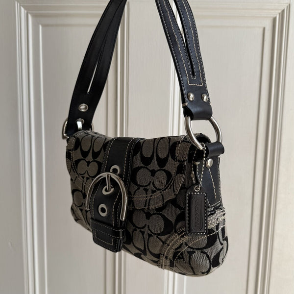 Coach Signature Mini Soho Black Shoulder Bag