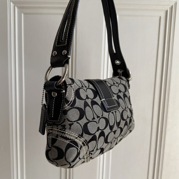 Coach Signature Mini Soho Black Shoulder Bag