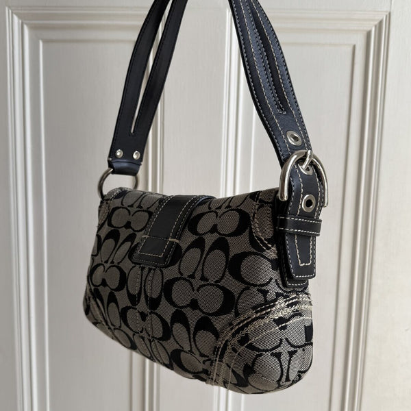 Coach Signature Mini Soho Black Shoulder Bag