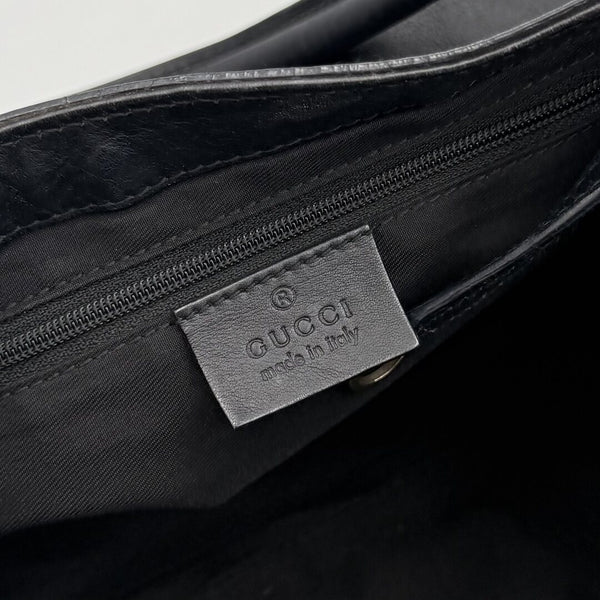 Gucci Abbey Black Leather Tote Bag