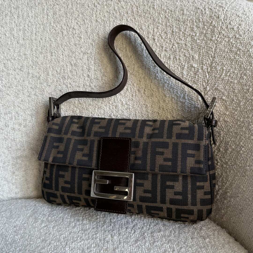 Fendi Mamma Baguette Zucca Shoulder Bag
