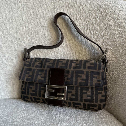 Fendi Mamma Baguette Zucca Shoulder Bag