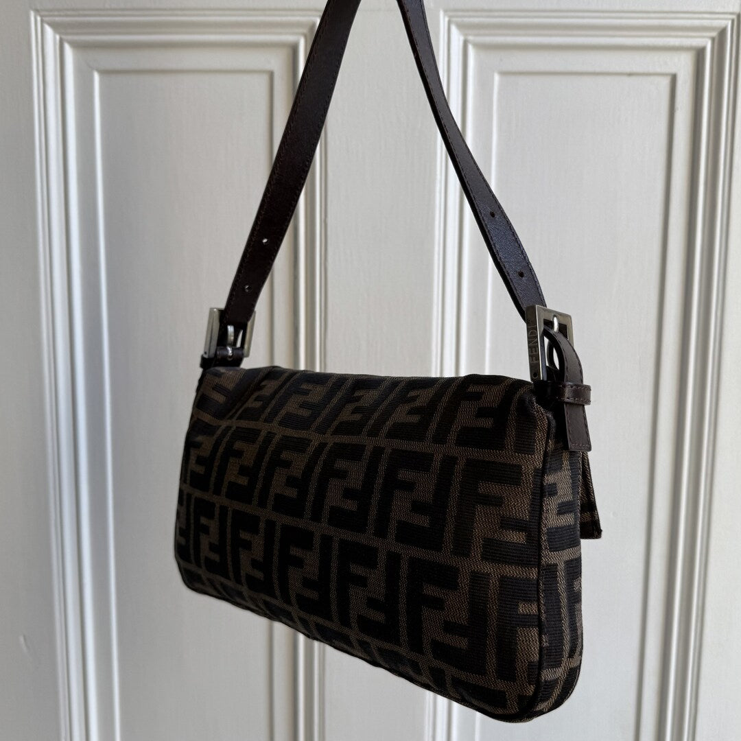 Fendi Mamma Baguette Zucca Shoulder Bag